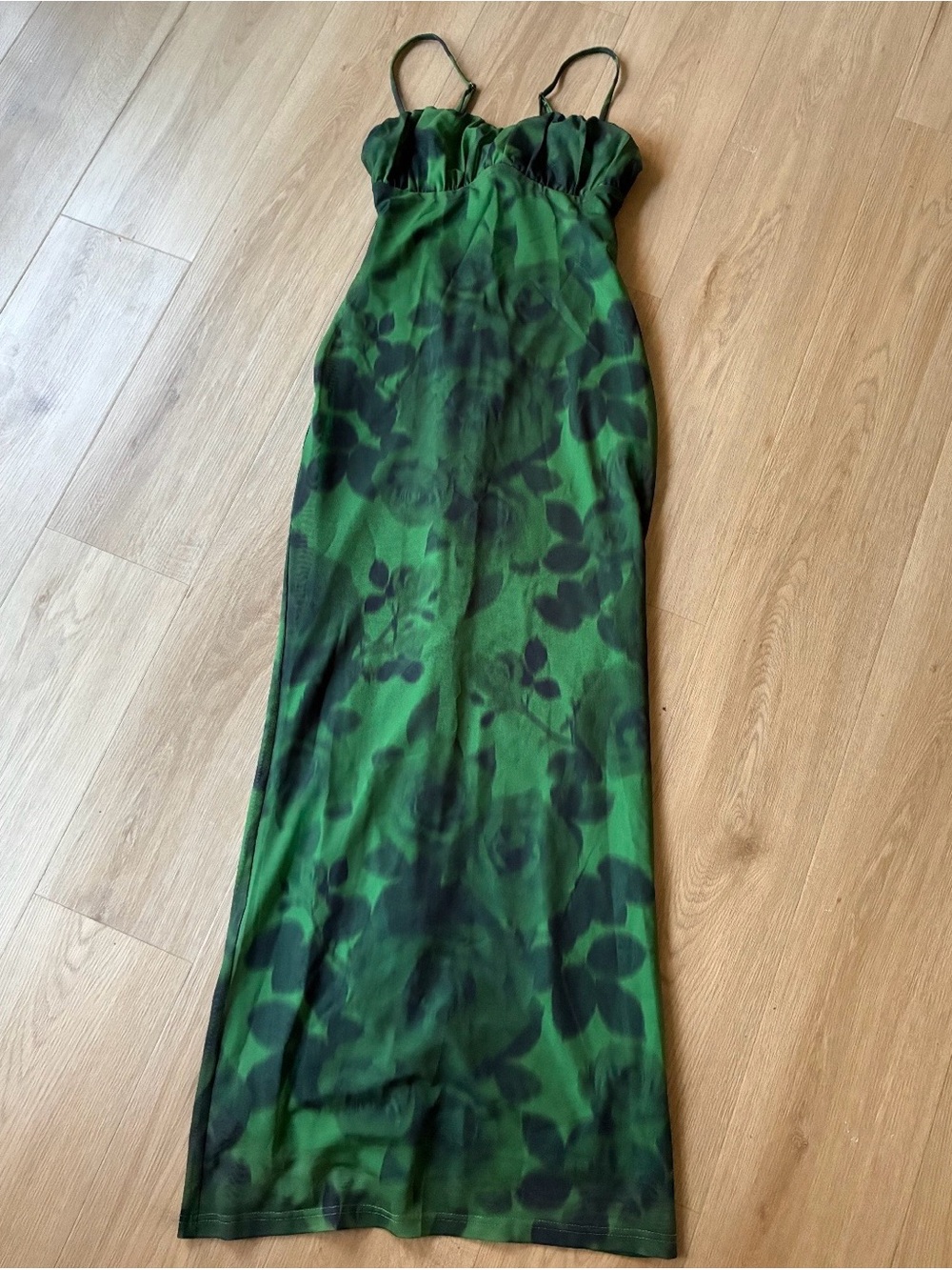 Green Floral Slip Dress